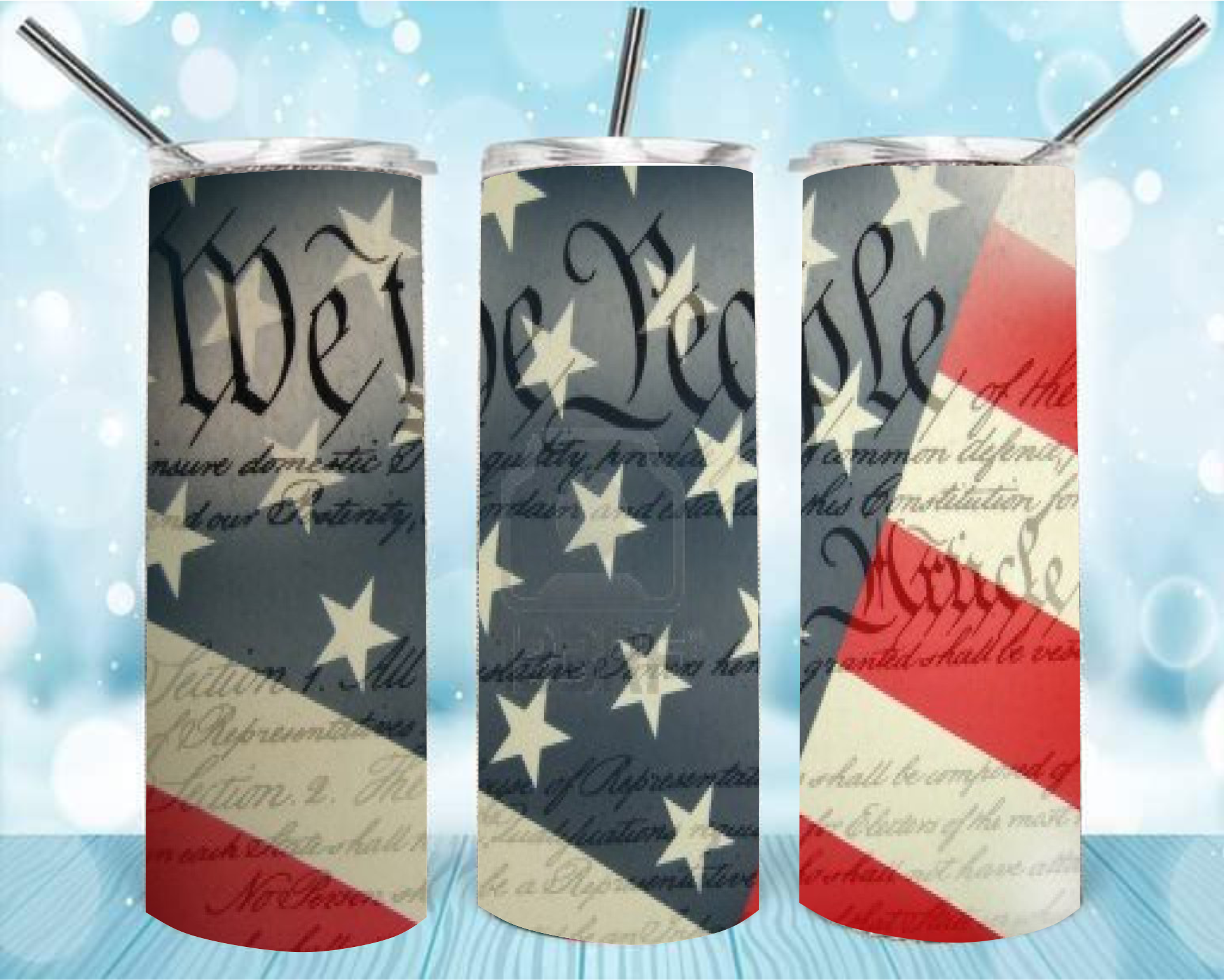 American Flag Constitution Tumbler
