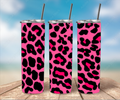 Pink Leopard Print Tumbler