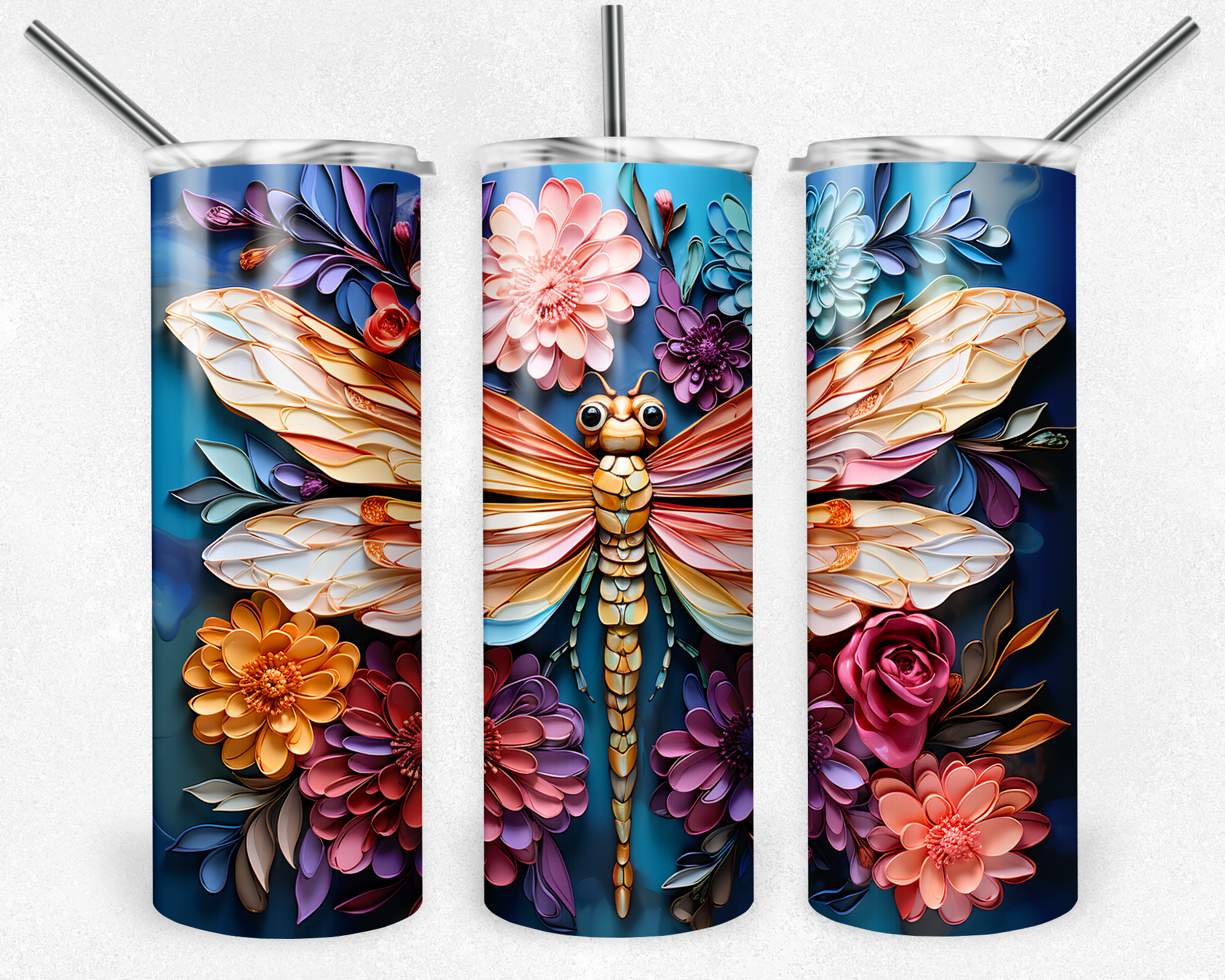 3D Dragonfly Tumbler
