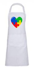 Autistic Puzzle Heart Apron