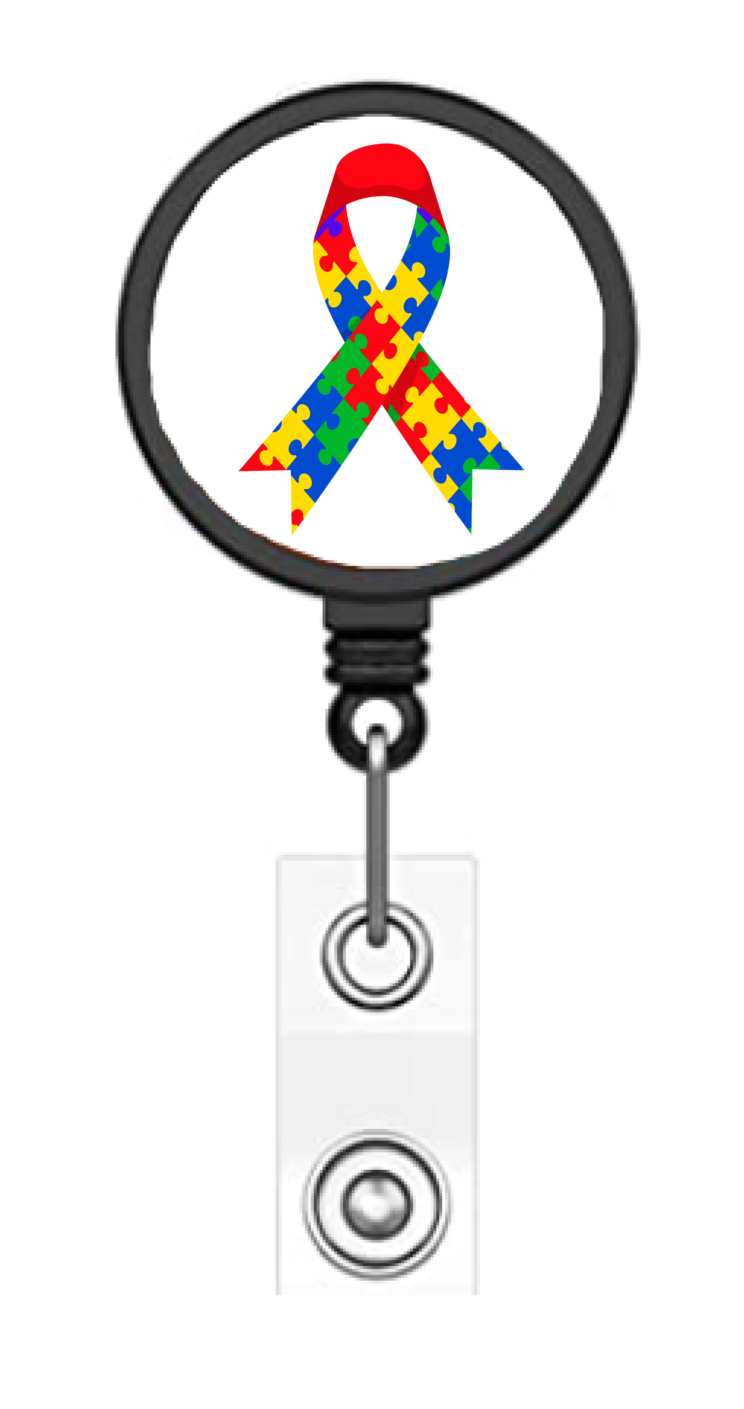 Autistic Puzzle Awareness Ribbon Badge Holder