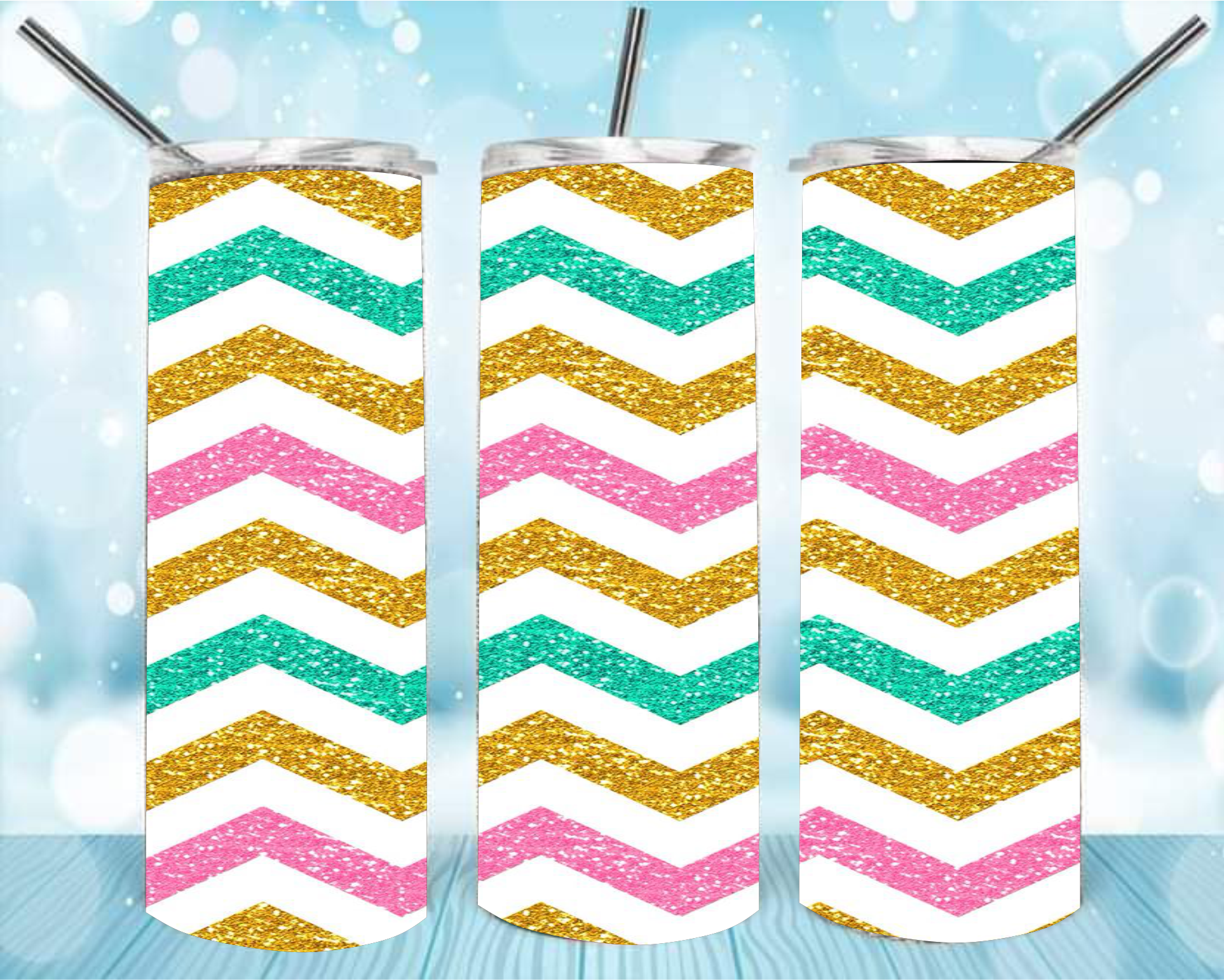 Glitter Chevron 2 Tumbler
