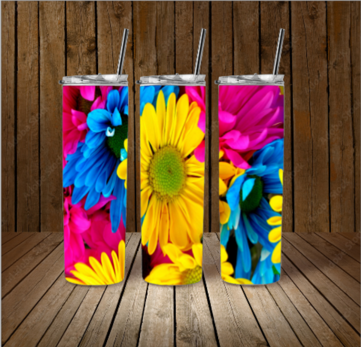 Colorful Daisies Tumbler